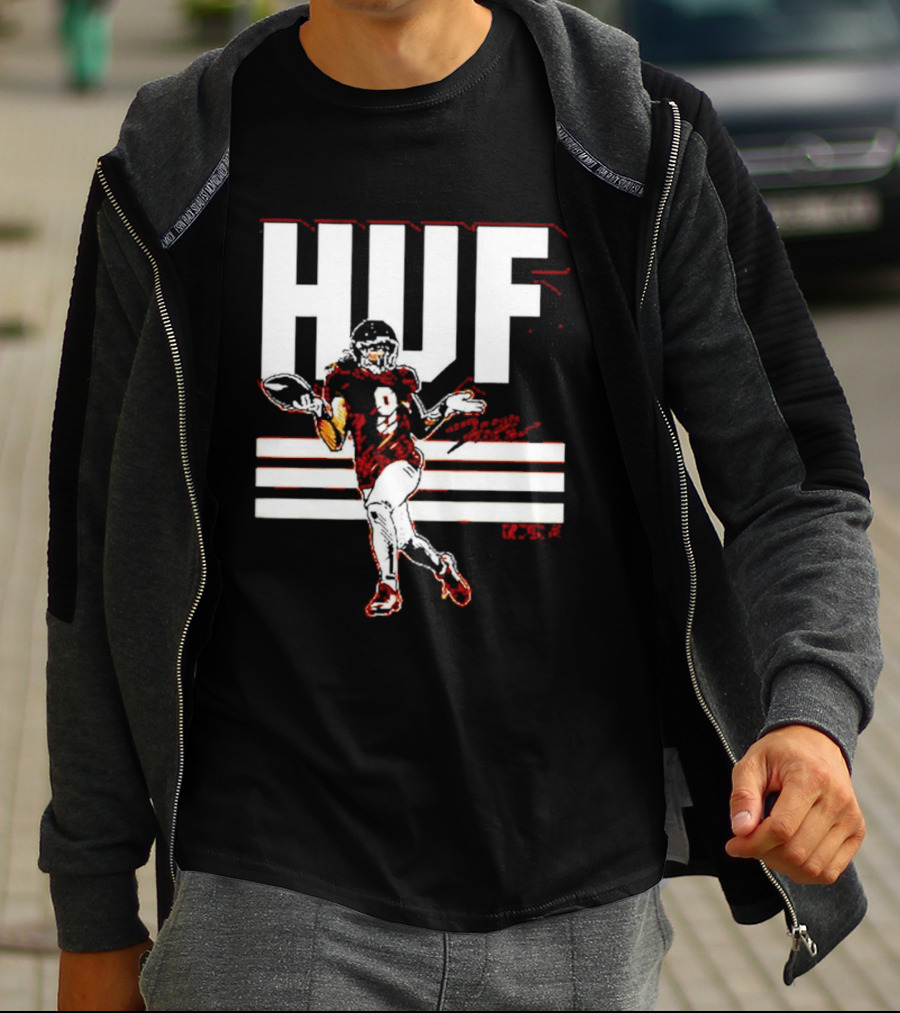 HUF Football Player Number 8 Bold Shrugging T-Shirt