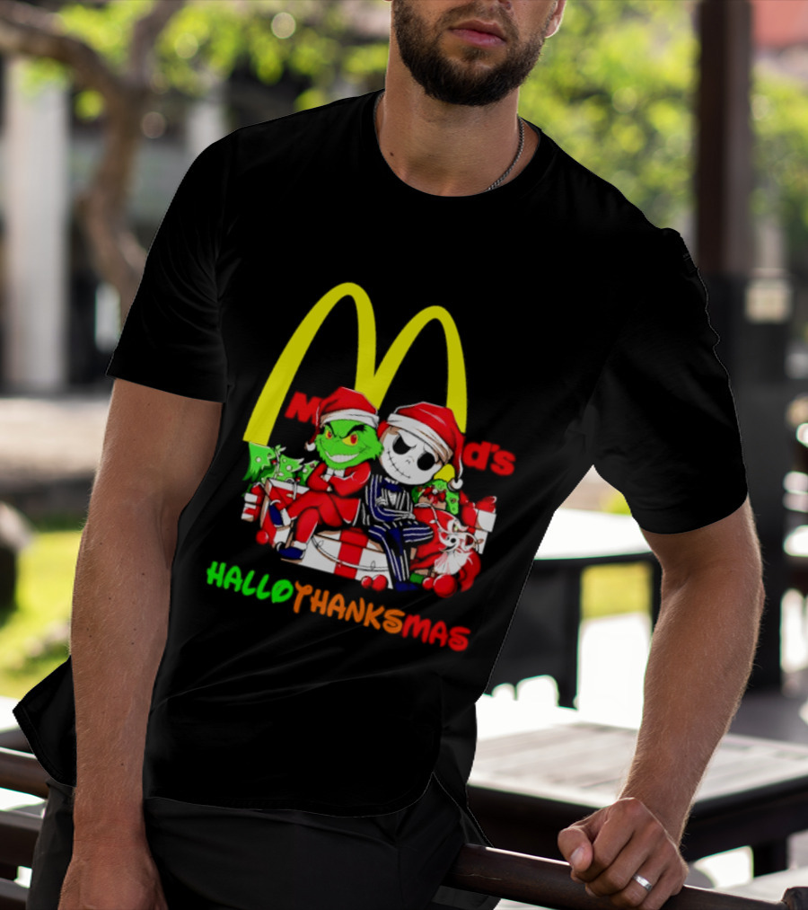 McDonald's Grinch Jack Skellington Hallothanksmas 2026 T-Shirt