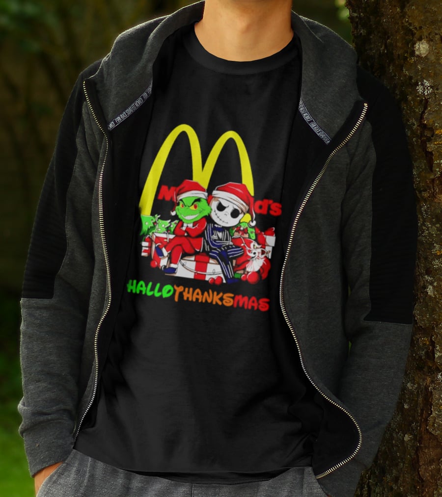 McDonald's Grinch Jack Skellington Hallothanksmas 2026 T-Shirt