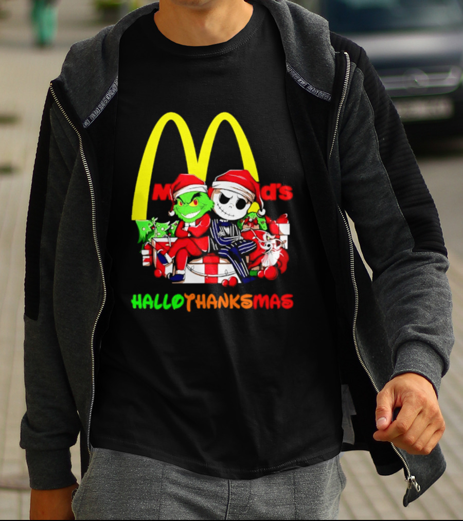 McDonald's Grinch Jack Skellington Hallothanksmas 2026 T-Shirt