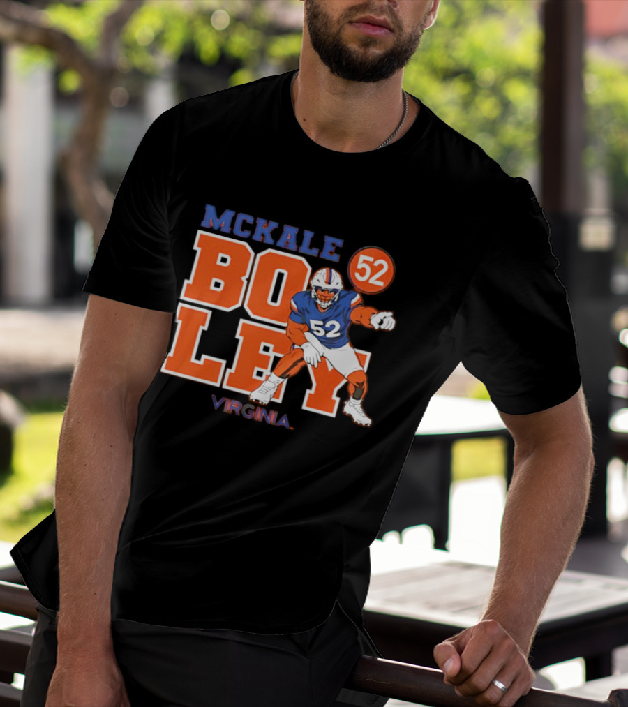 Mckale Boley 52 Virginia Football Cavaliers T-Shirt