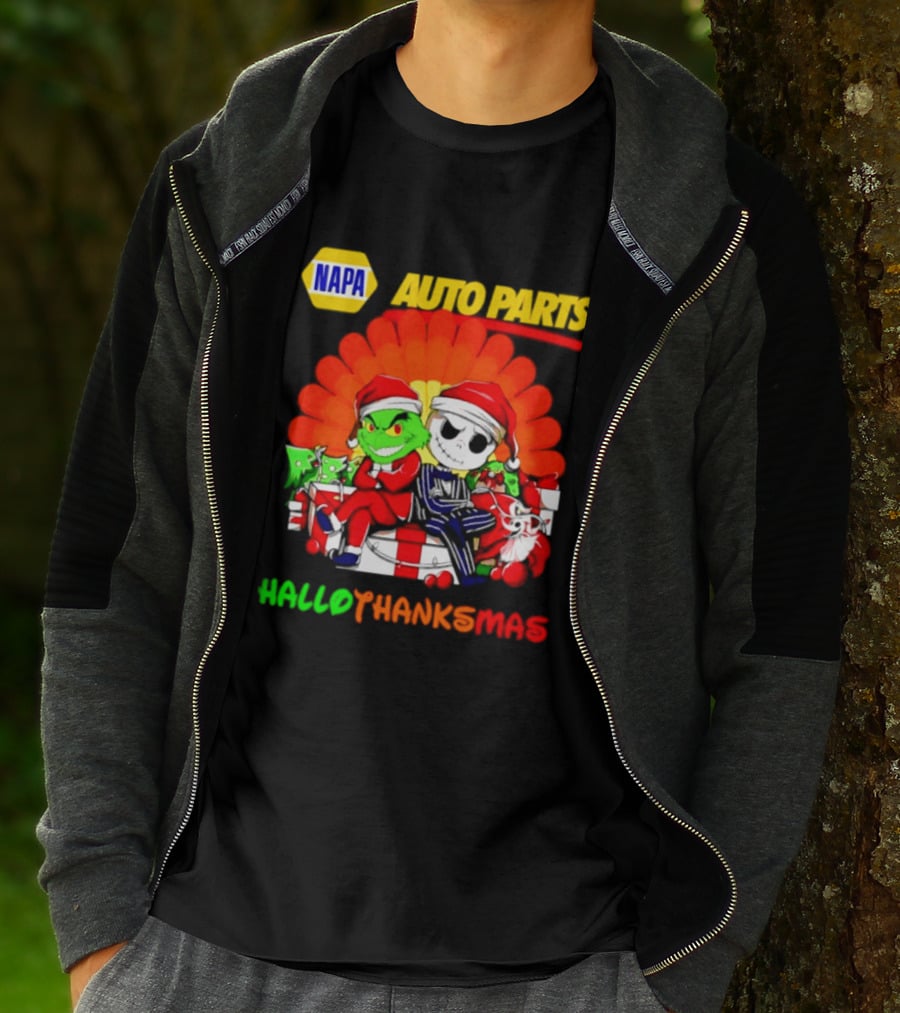 Napa Auto Parts Grinch Jack Skellington Hallothanksmas 2026 T-Shirt