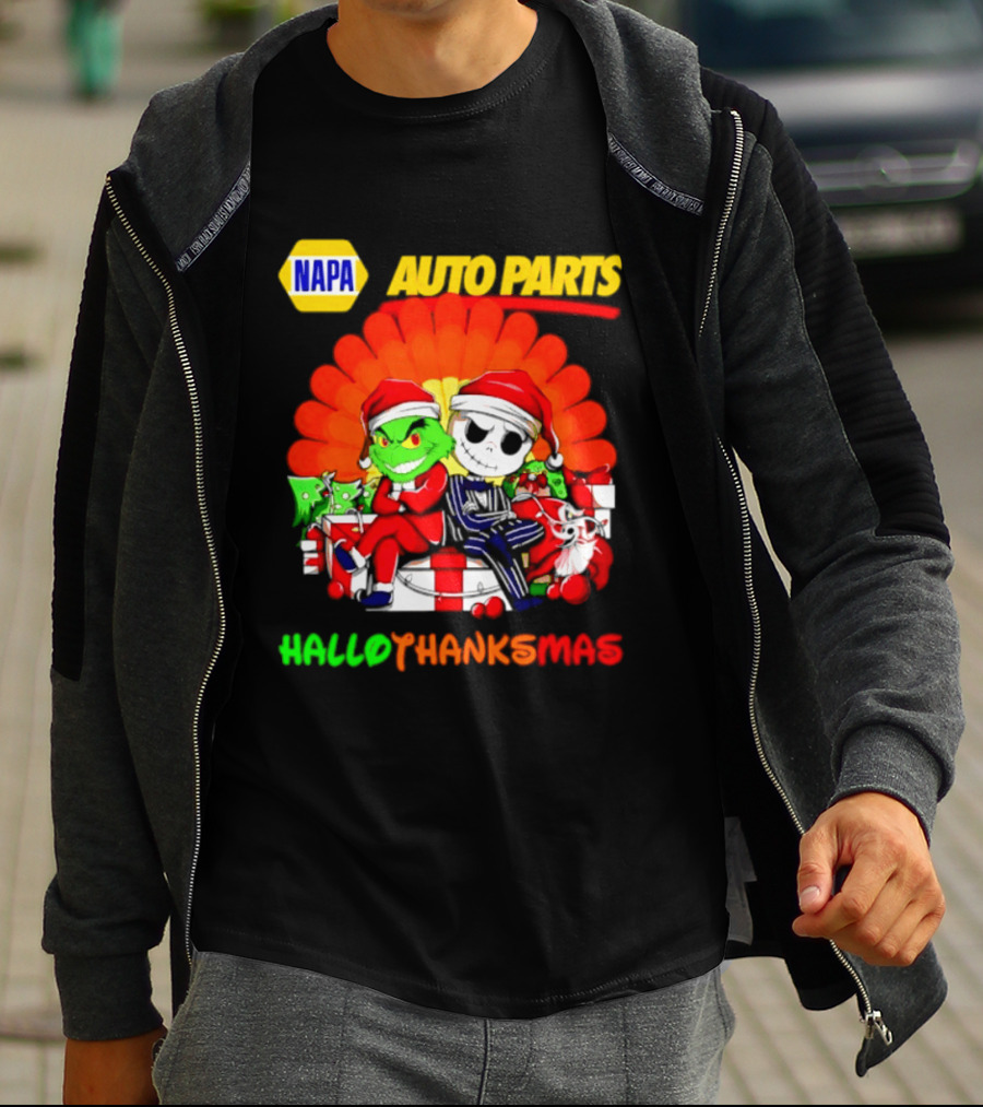 Napa Auto Parts Grinch Jack Skellington Hallothanksmas 2026 T-Shirt