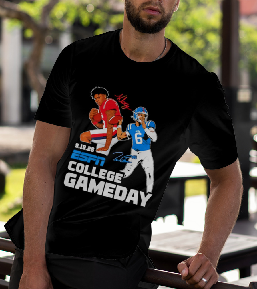 Ole Miss Football 2026 ESPN College Gameday King Number 6 T-Shirt