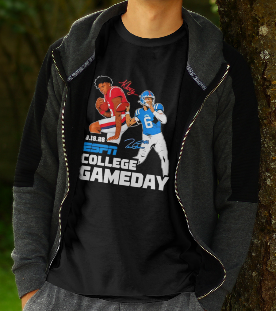 Ole Miss Football 2026 ESPN College Gameday King Number 6 T-Shirt