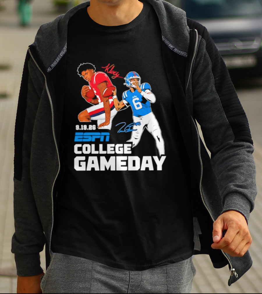 Ole Miss Football 2026 ESPN College Gameday King Number 6 T-Shirt
