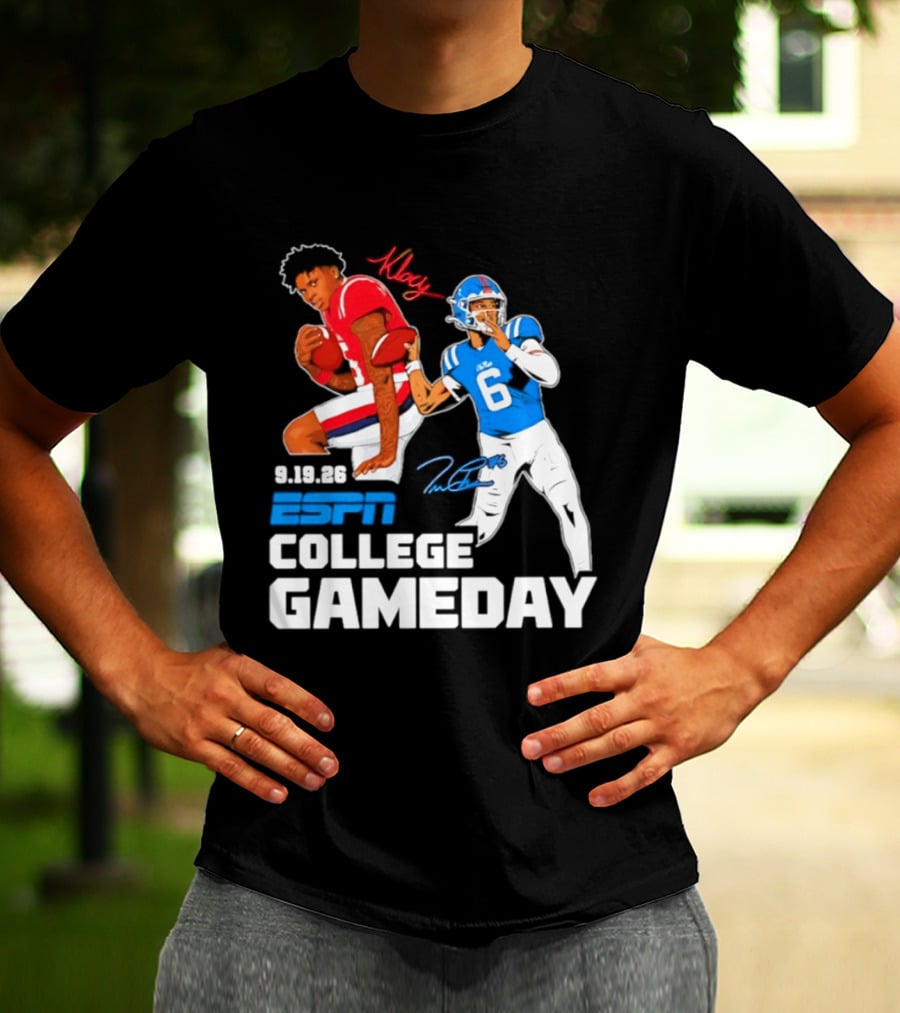 Ole Miss Football 2026 ESPN College Gameday King Number 6 T-Shirt