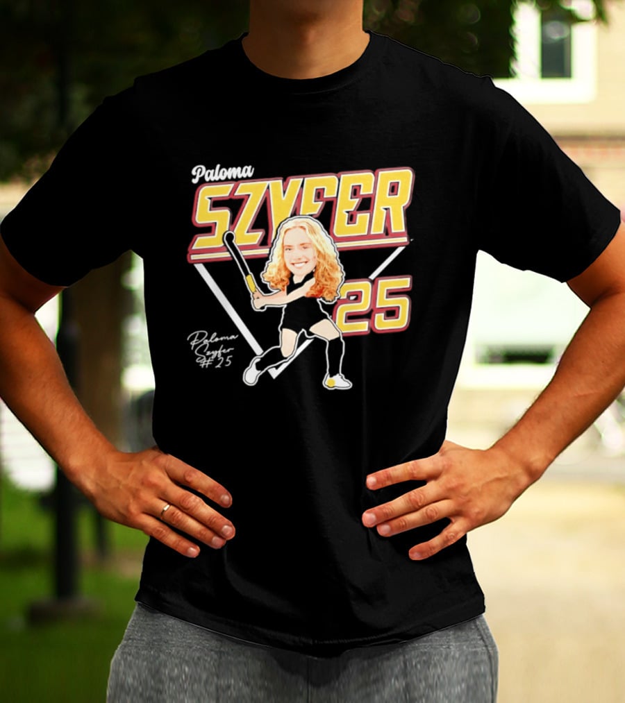 Paloma Szyfer 25 Oberlin Hockey NCAA Caricature T-Shirt