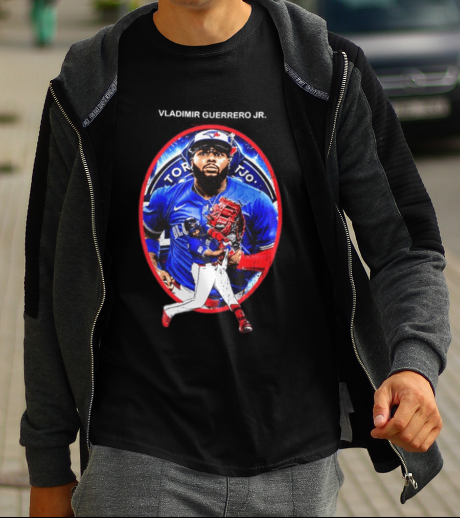 Vladimir Guerrero Jr Toronto Blue Jays Baseball Two Sided T-Shirt