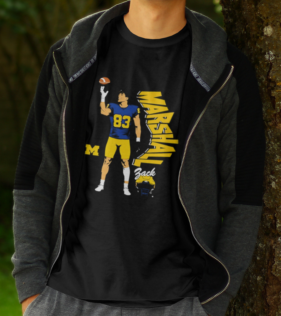 Zack Marshall Michigan Wolverines NCAA Football Number 83 Moment T-Shirt