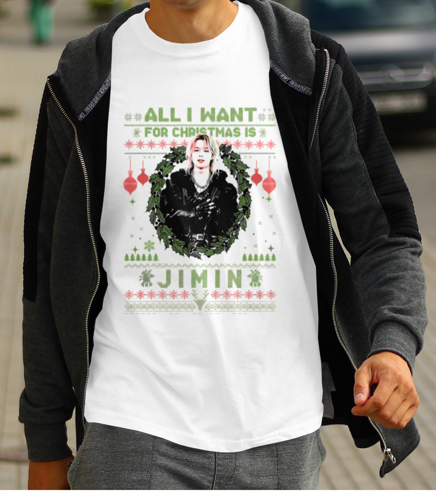 All I Want For Christmas Is Jimin BTS Ugly Christmas T-Shirt