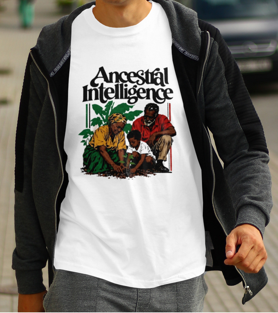 Ancestral Intelligence Heritage Wisdom Family Planting Scene T-Shirt