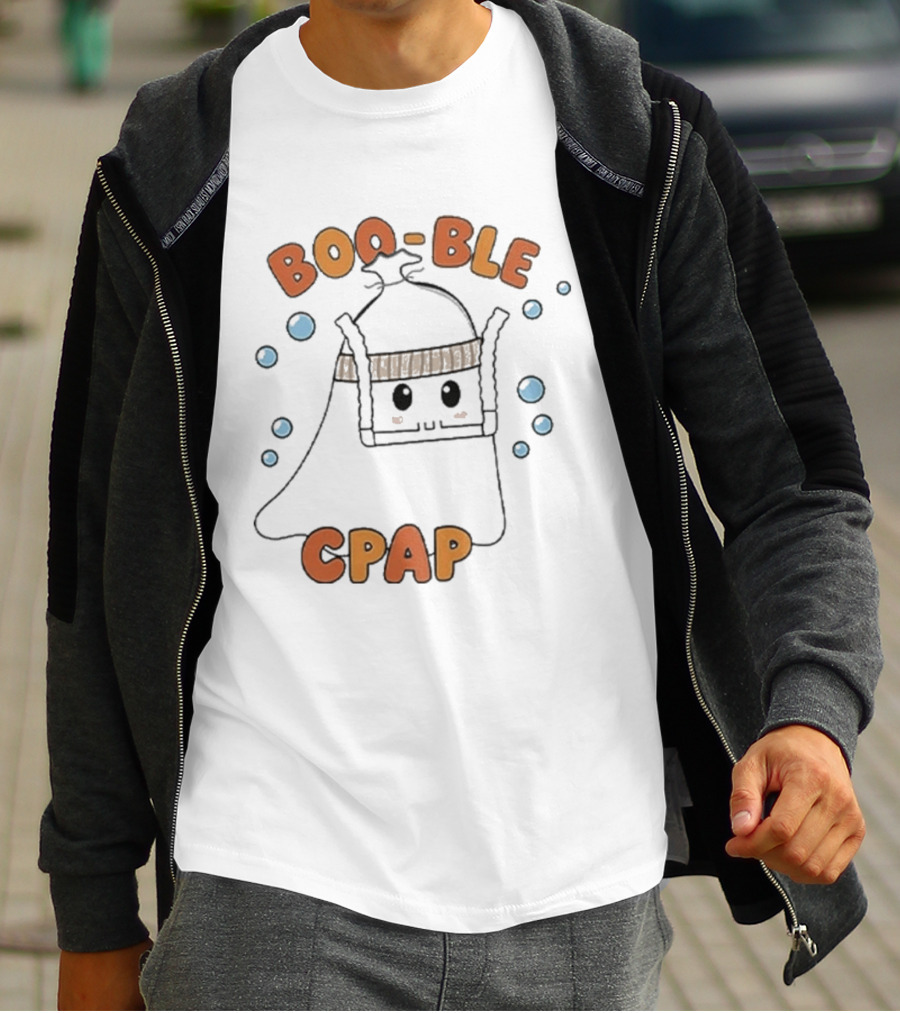 Boo Ble CPAP Ghost With Bubbles T-Shirt