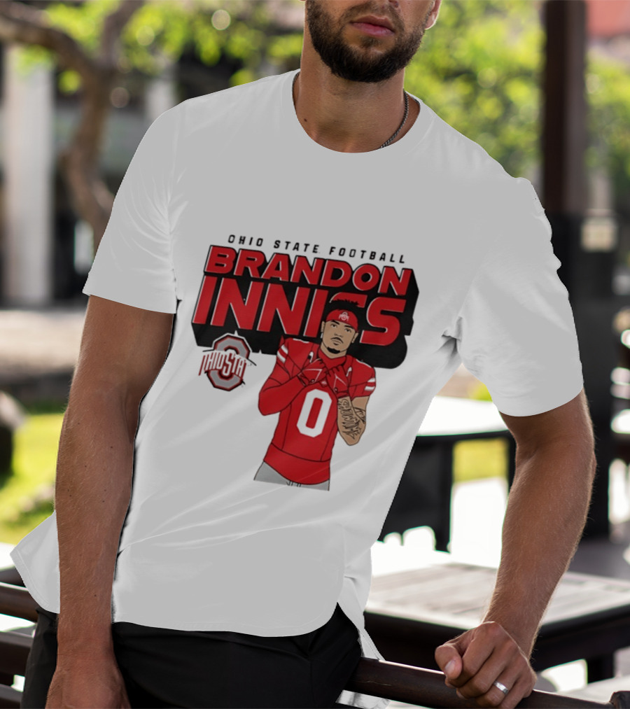 Ohio State Football Brandon Inniss Number 0 Ohio State T-Shirt