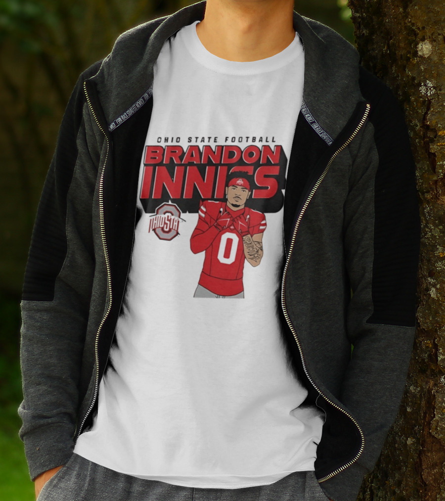 Ohio State Football Brandon Inniss Number 0 Ohio State T-Shirt