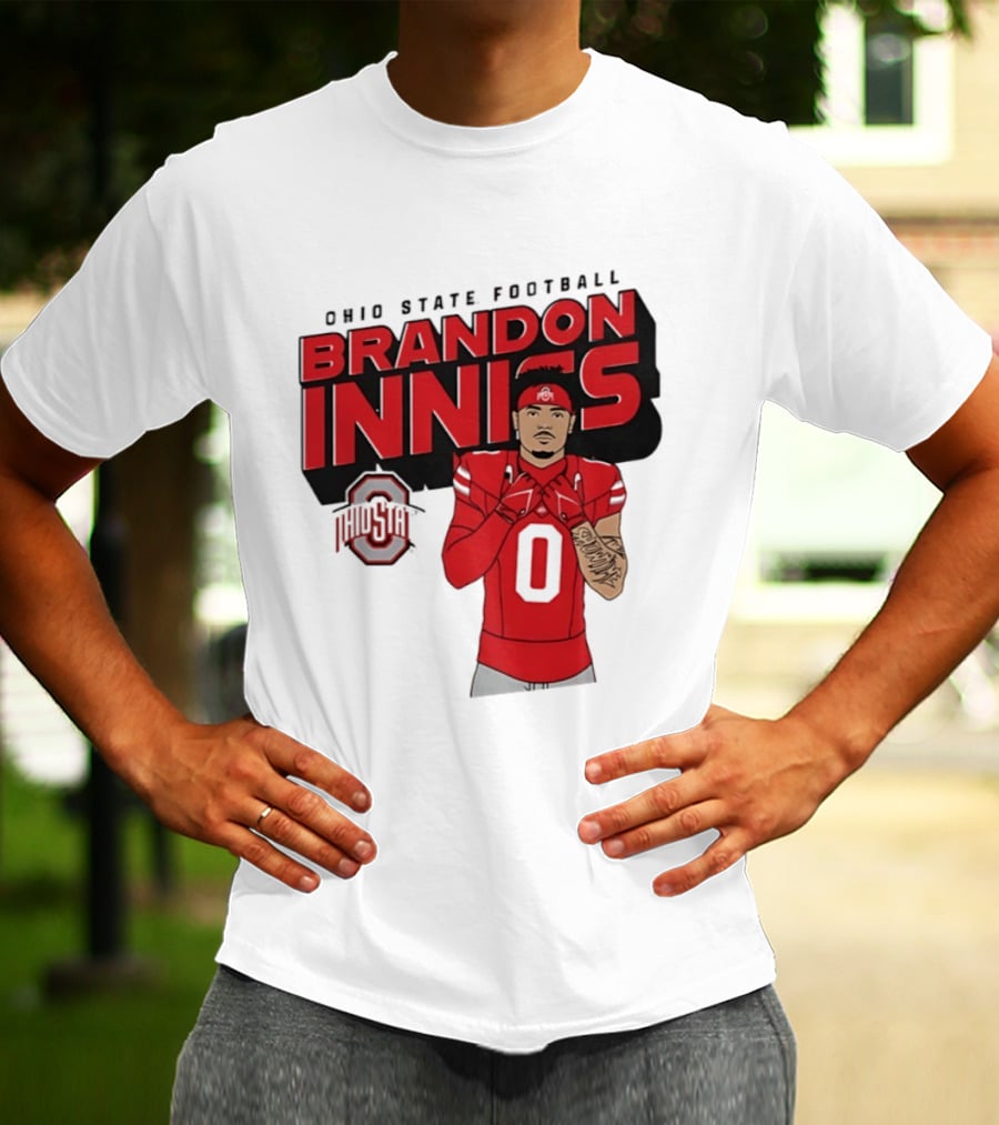 Ohio State Football Brandon Inniss Number 0 Ohio State T-Shirt
