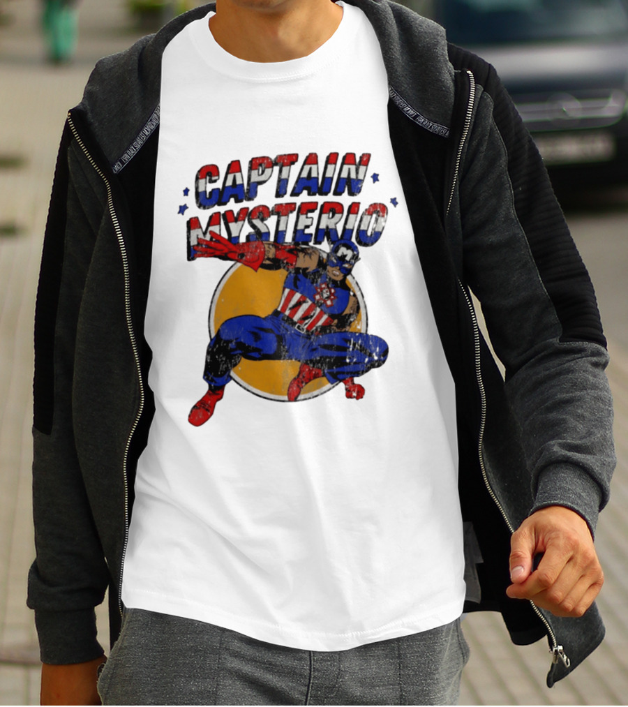 Captain Mysterio Lucha Libre Marvel Comics Mashup T-Shirt