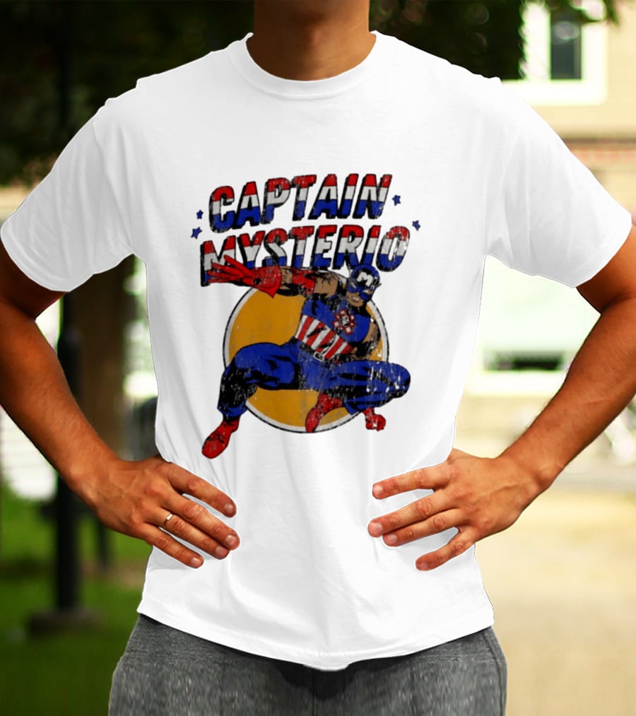 Captain Mysterio Lucha Libre Marvel Comics Mashup T-Shirt