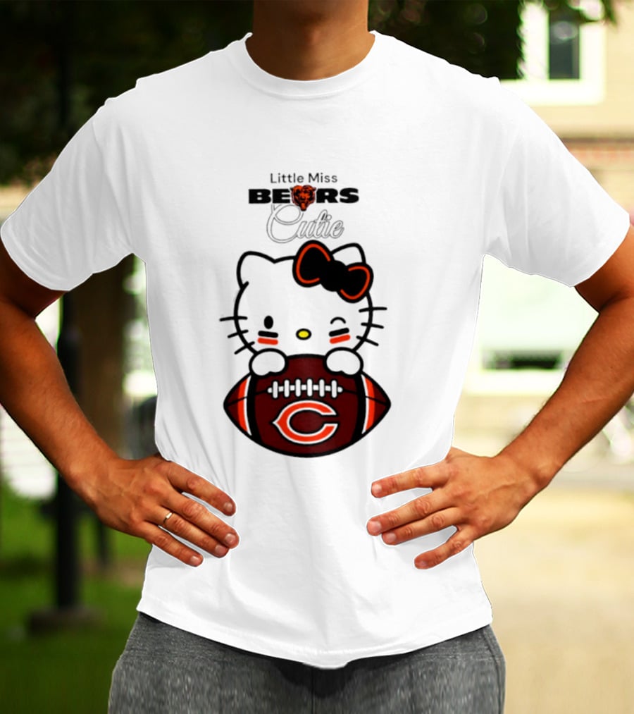 Chicago Bears 2026 Hello Kitty Little Miss Bears Cutie Football Edition T-Shirt