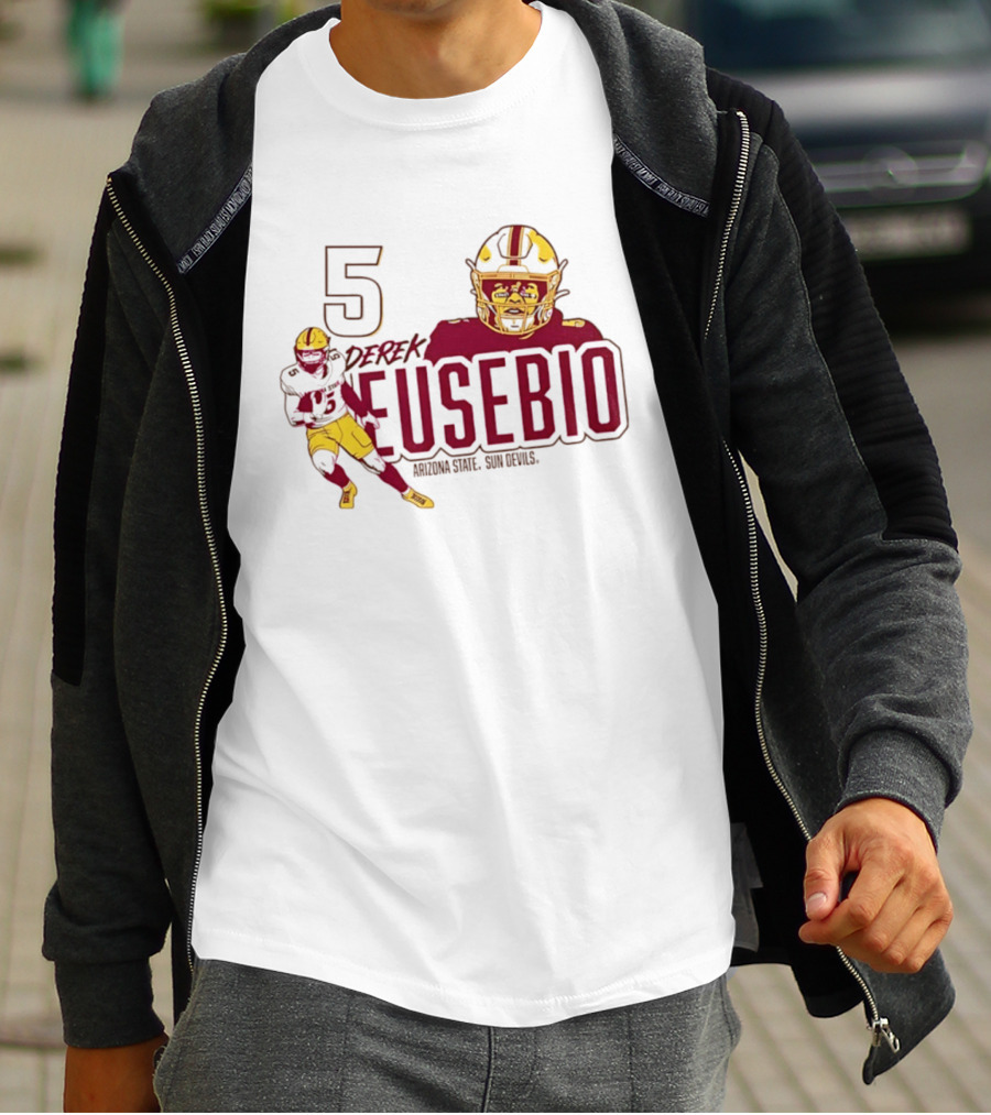 Derek Eusebio 5 Arizona State Sun Devils Football T-Shirt