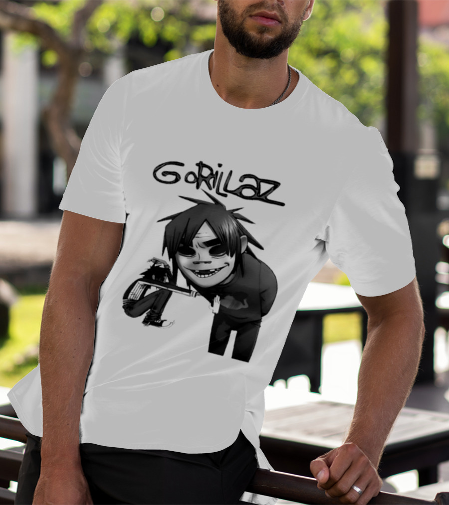 Gorillaz Band Damon Albarn Jamie Hewlett Character Art Alternative Rock T-Shirt