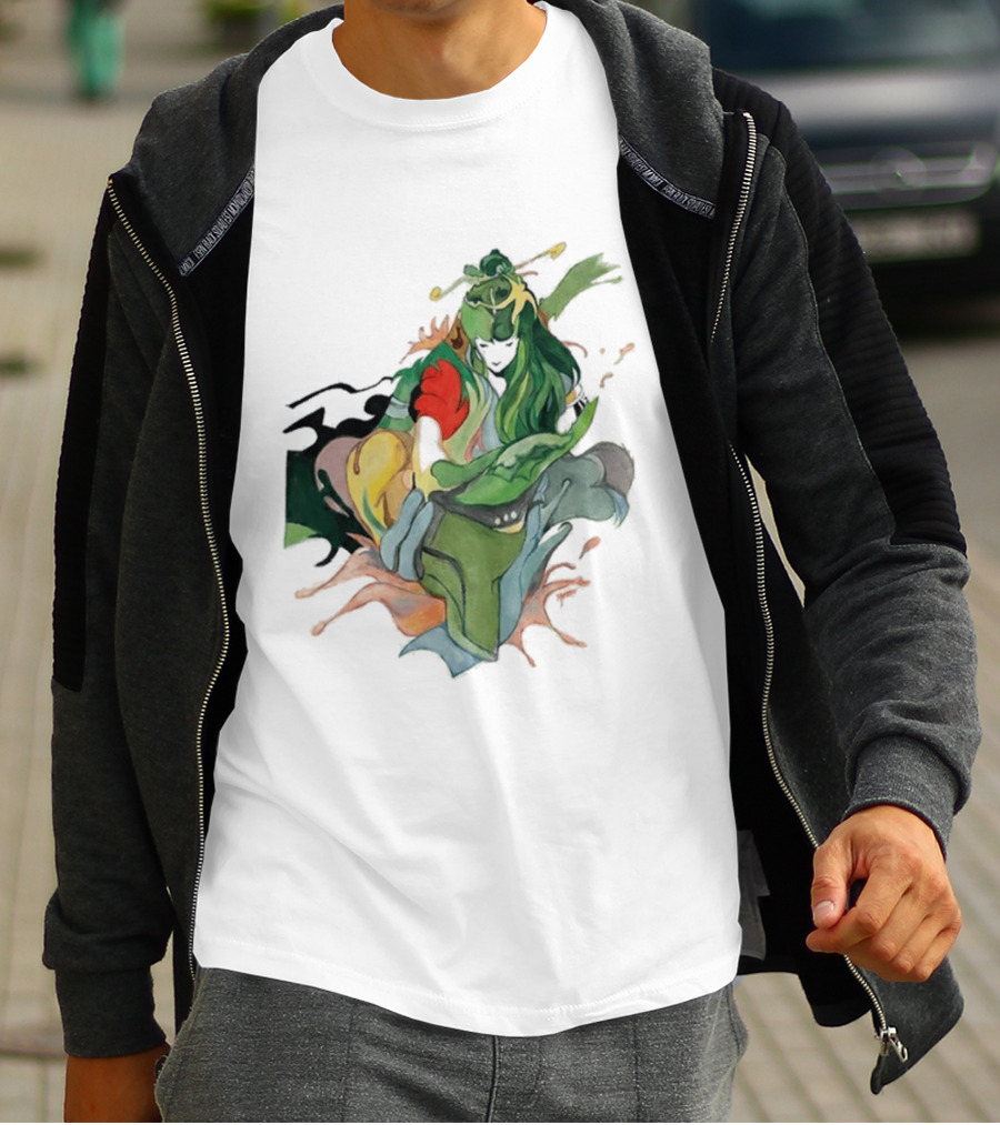 Hand Painted Nujabes Abstract Art Colorful Brushstrokes T-Shirt