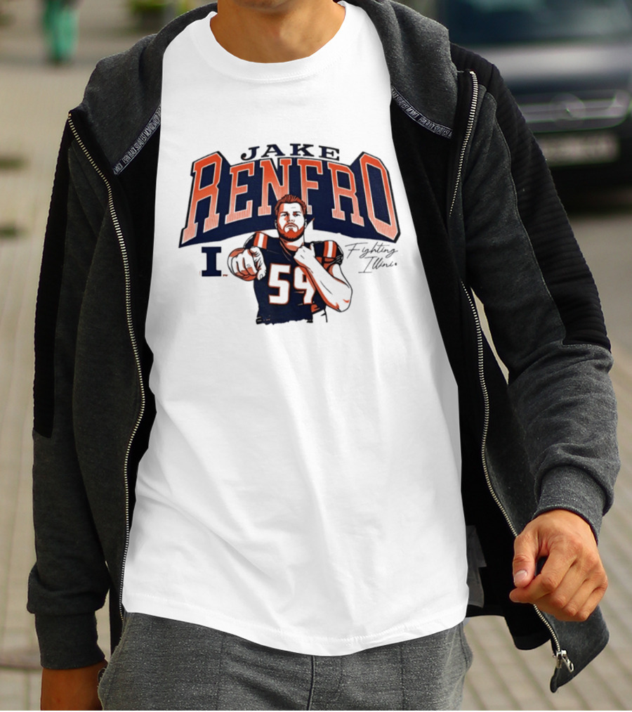 Jake Renfro Illinois Fighting Illini Football 54 T-Shirt