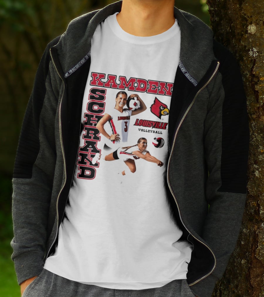 Kamden Schrand Louisville Cardinals Volleyball NCAA Sports Team Player Action T-Shirt
