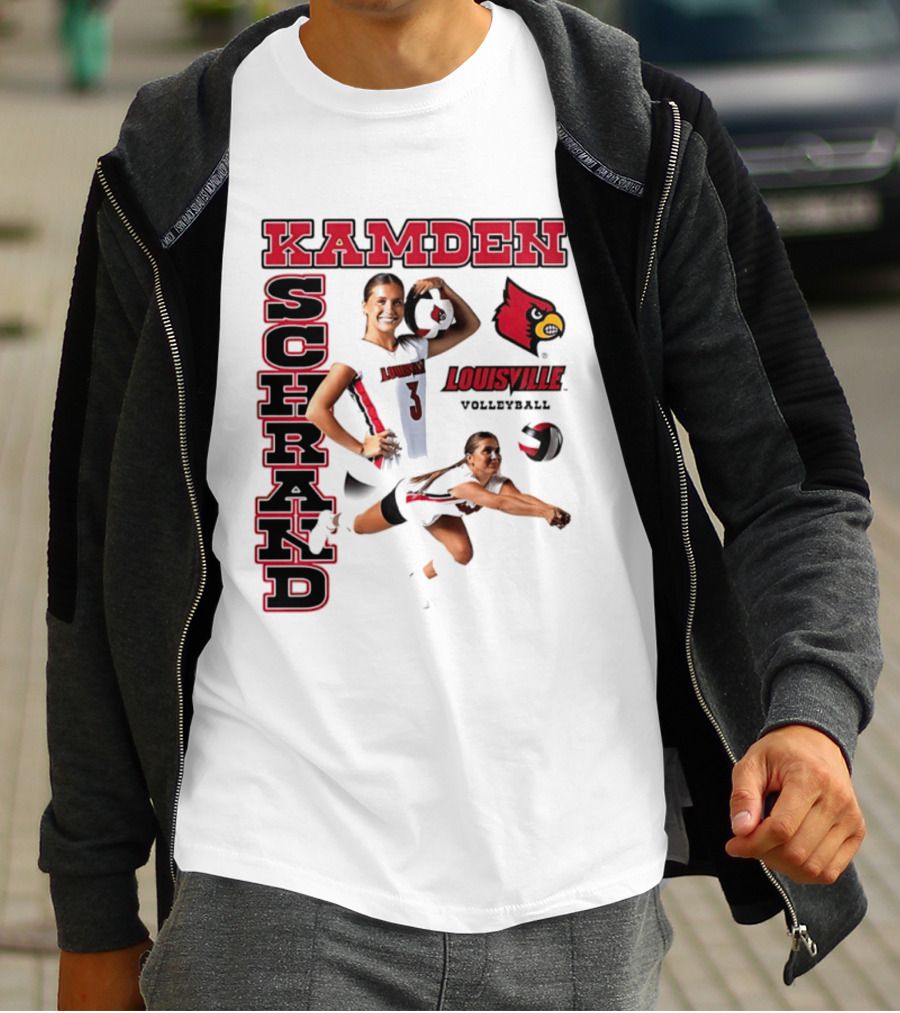 Kamden Schrand Louisville Cardinals Volleyball NCAA Sports Team Player Action T-Shirt