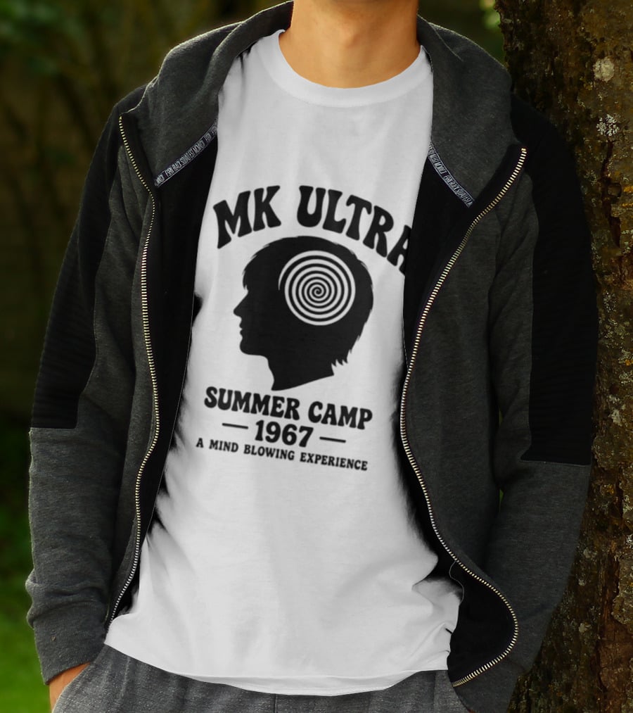 MK Ultra Summer Camp 1967 A Mind Blowing Experience Silhouette Spiral T-Shirt