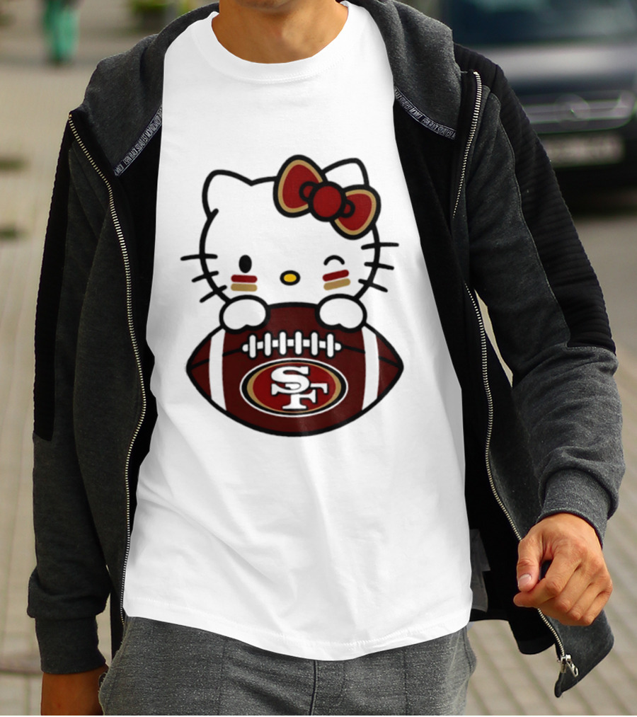 San Francisco 49ers Hello Kitty Collaboration Football 2026 Season T-Shirt