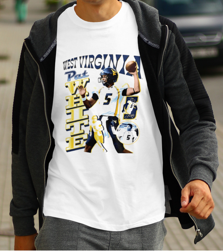 West Virginia Pat White NCAA Football Player Number 5 T-Shirt