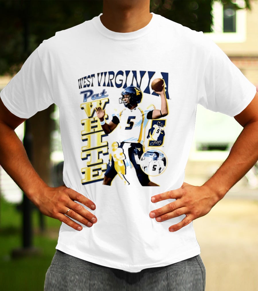 West Virginia Pat White NCAA Football Player Number 5 T-Shirt