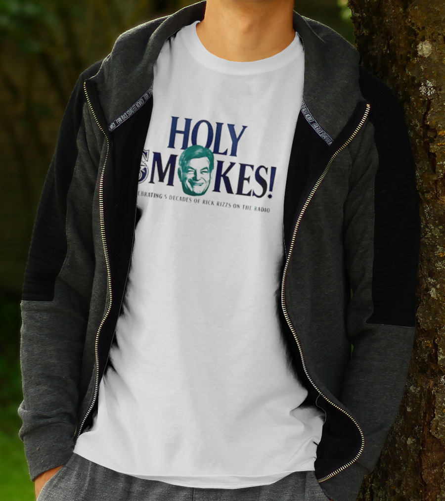 Holy Smokes Celebrating 5 Decades Of Rick Rizzs On The Radio Seattle Mariners T-Shirt