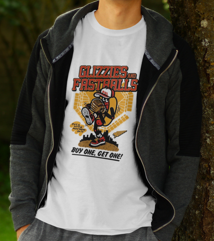 Glizzies And Fastballs Philly Baseball Buy One Get One T-Shirt