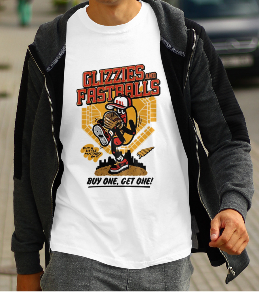 Glizzies And Fastballs Philly Baseball Buy One Get One T-Shirt