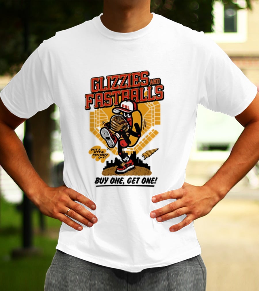 Glizzies And Fastballs Philly Baseball Buy One Get One T-Shirt