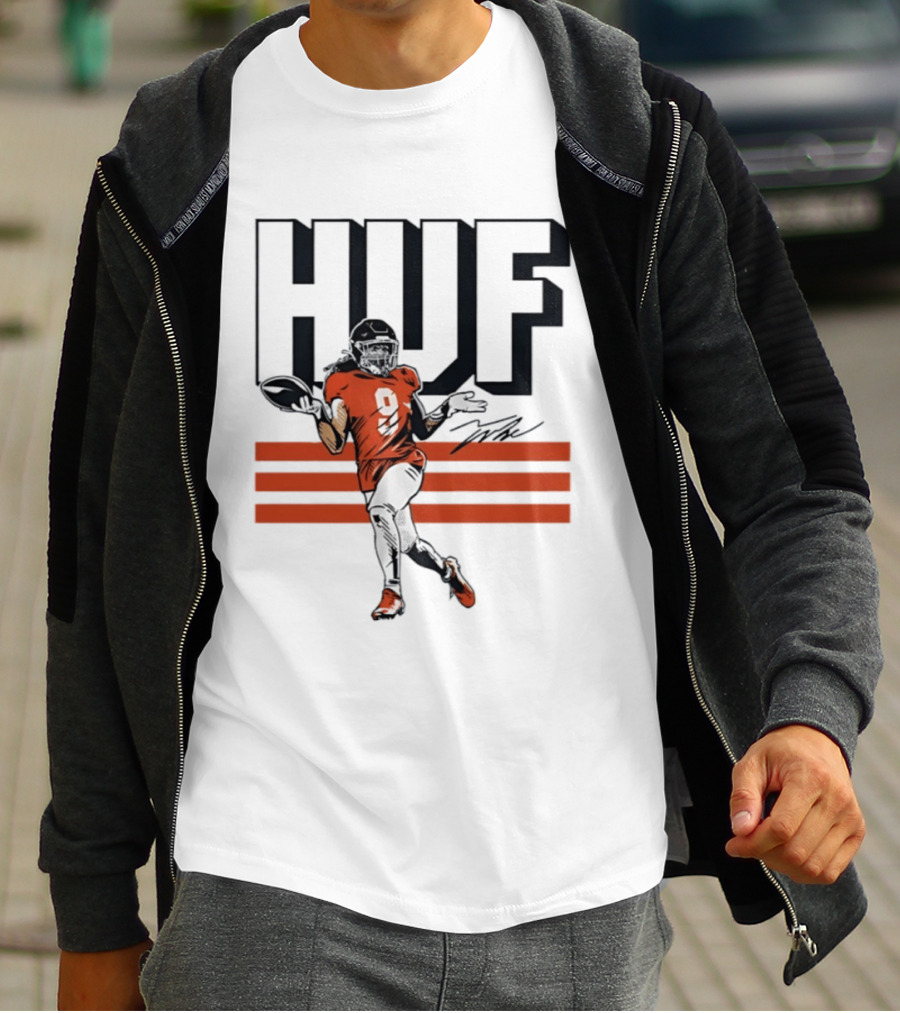 Talanoa Hufanga HUF Football Number 9 Denver Broncos T-Shirt