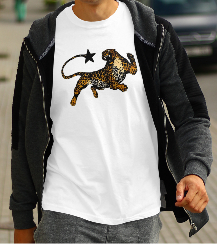 Leopard Star Wild Cat Fierce Roar T-Shirt