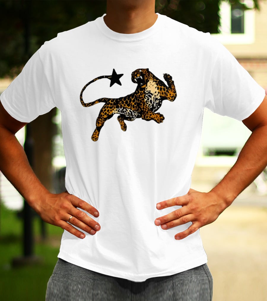 Leopard Star Wild Cat Fierce Roar T-Shirt
