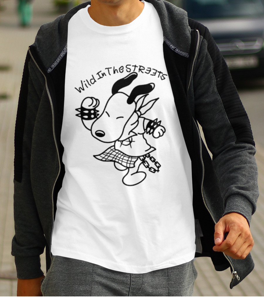 Wild In The Streets Snoopy Punk Rock Peanuts T-Shirt