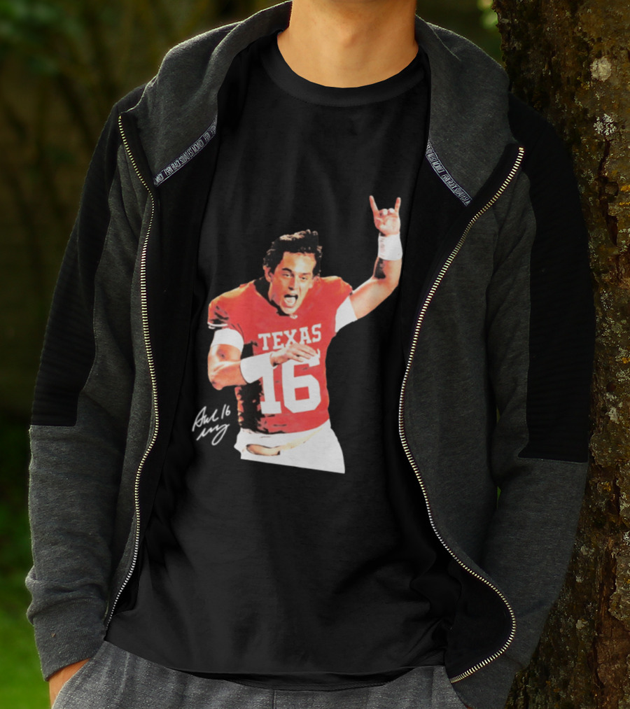 Arch Manning Texas Longhorns 16 Rock Hand Gesture T-Shirt