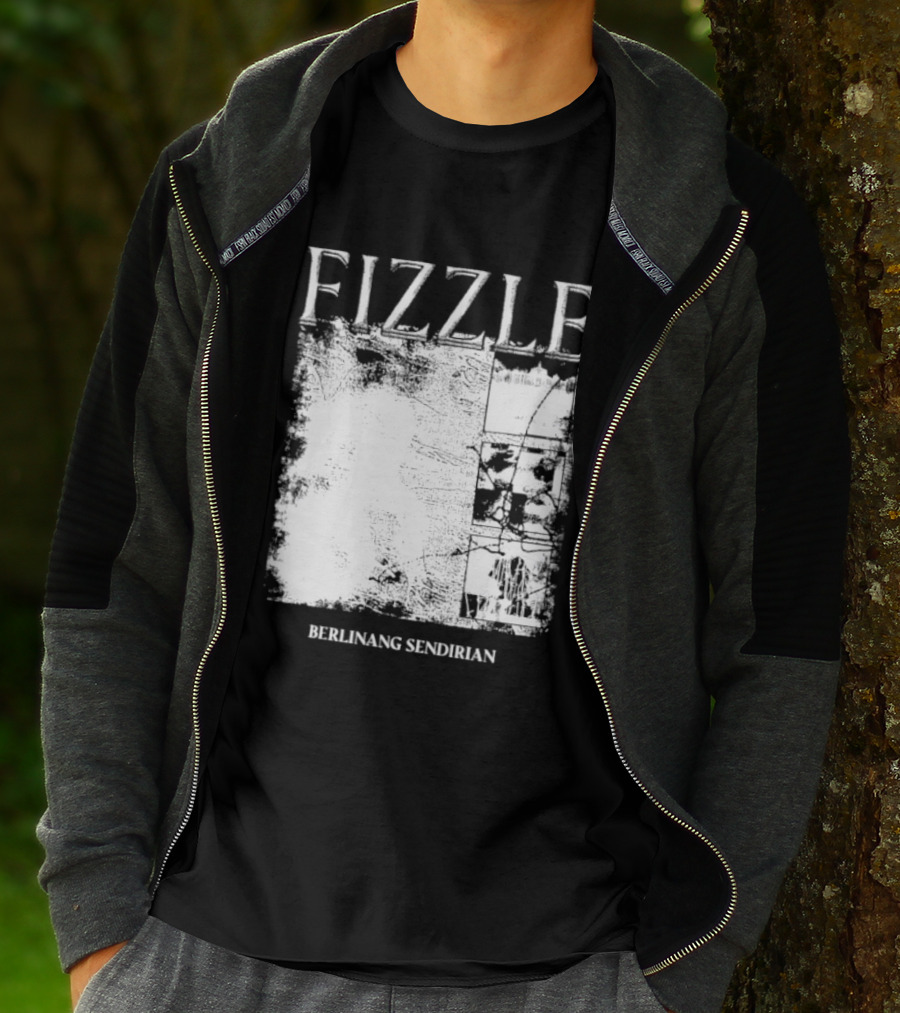 Fizzle Berlinang Sendirian Indie Rock Music T-Shirt