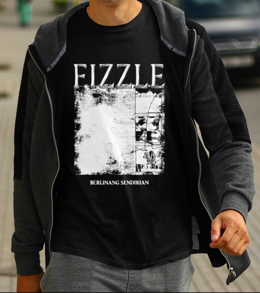 Fizzle Berlinang Sendirian Indie Rock Music T-Shirt