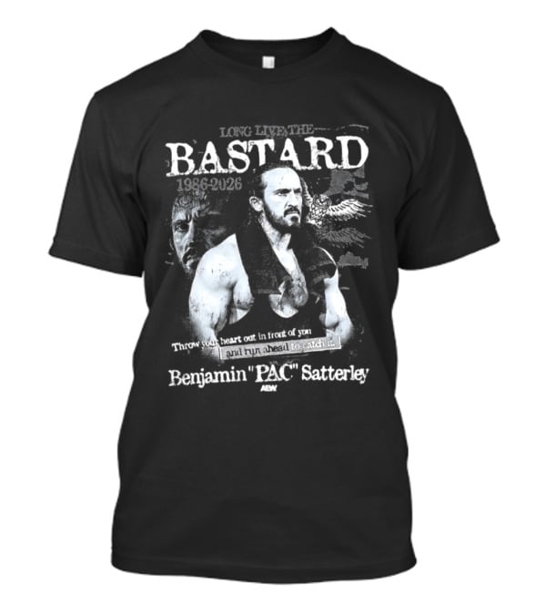 Benjamin PAC Satterley Bastard 1986 2026 Throw Your Heart In Front T-Shirt