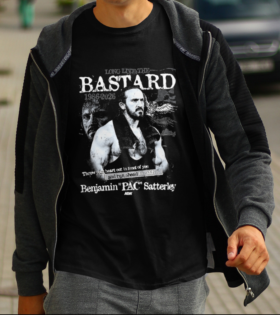 Benjamin PAC Satterley Bastard 1986 2026 Throw Your Heart In Front T-Shirt