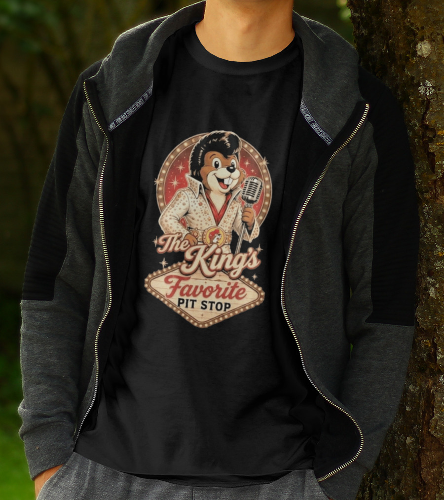 The King's Favorite Pit Stop Buc Ee's Elvis Presley Rock And Roll Roadhouse T-Shirt