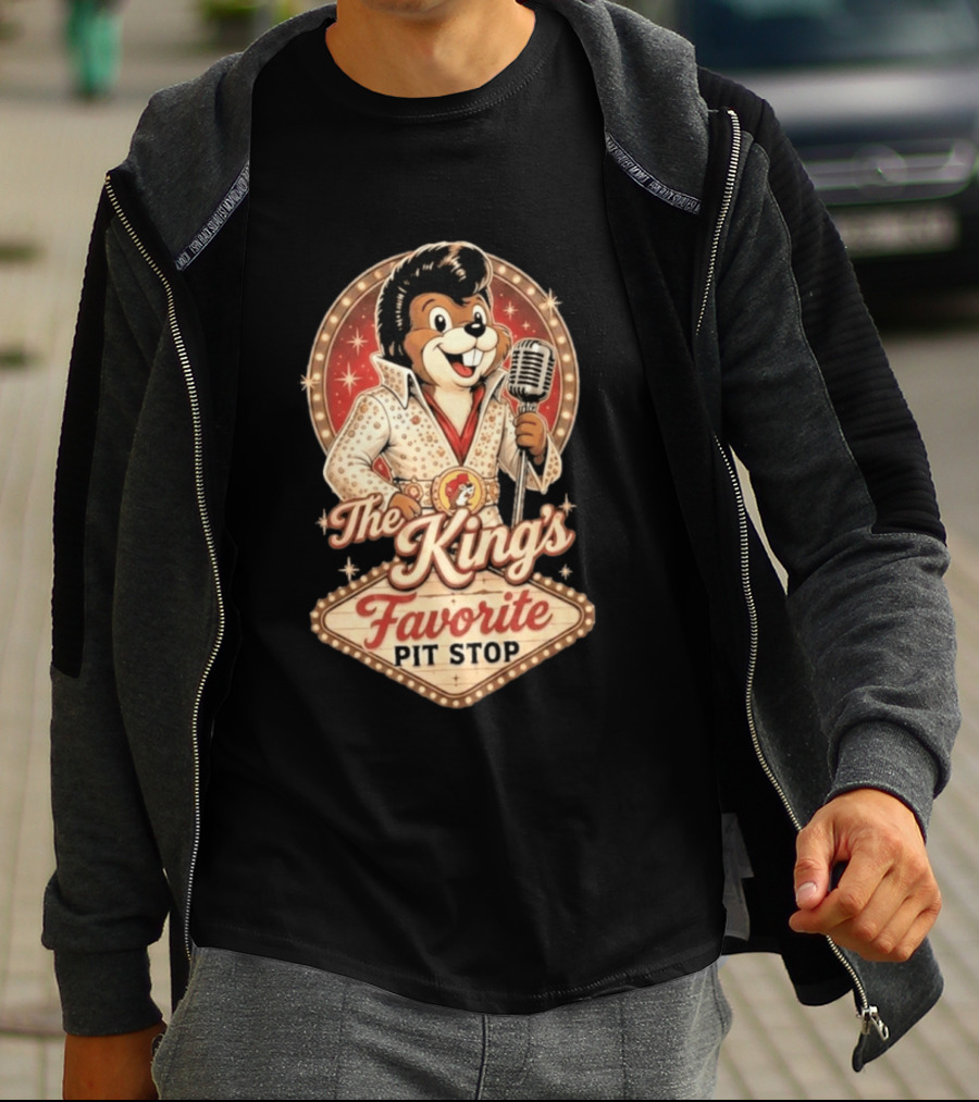 The King's Favorite Pit Stop Buc Ee's Elvis Presley Rock And Roll Roadhouse T-Shirt