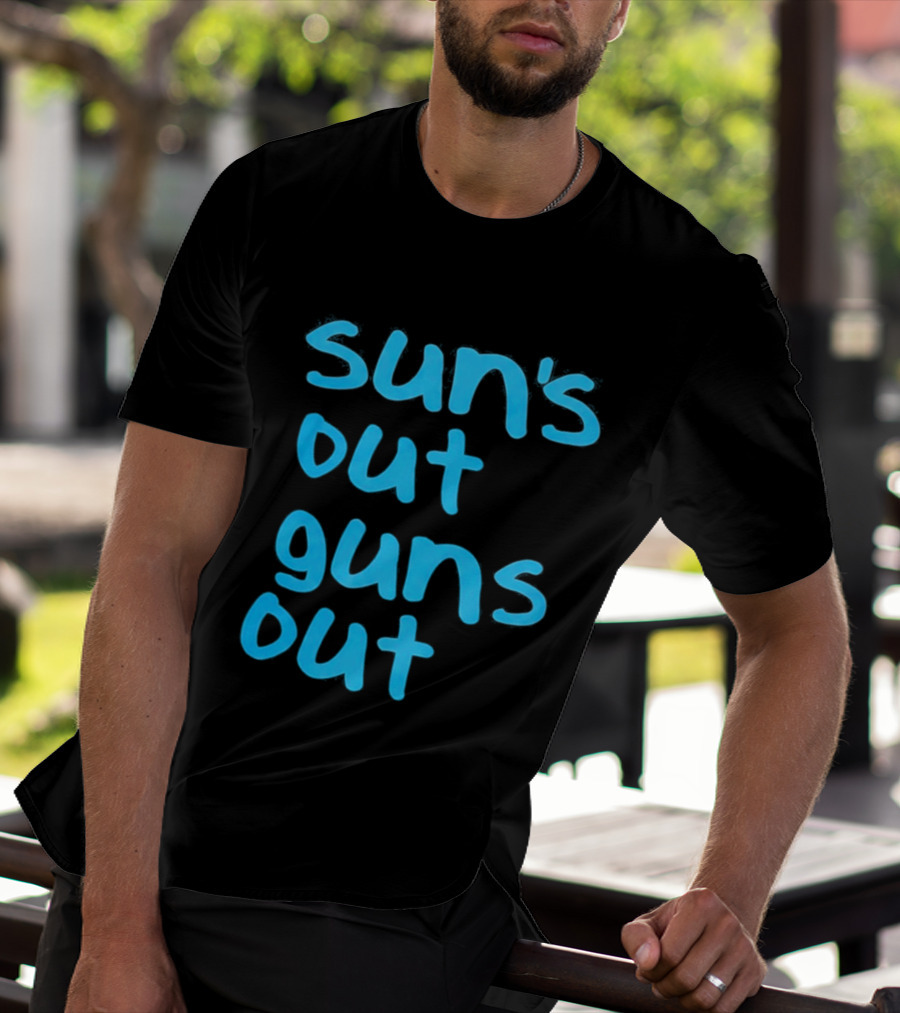 Sun's Out Guns Out Channing Tatum Blue T-Shirt