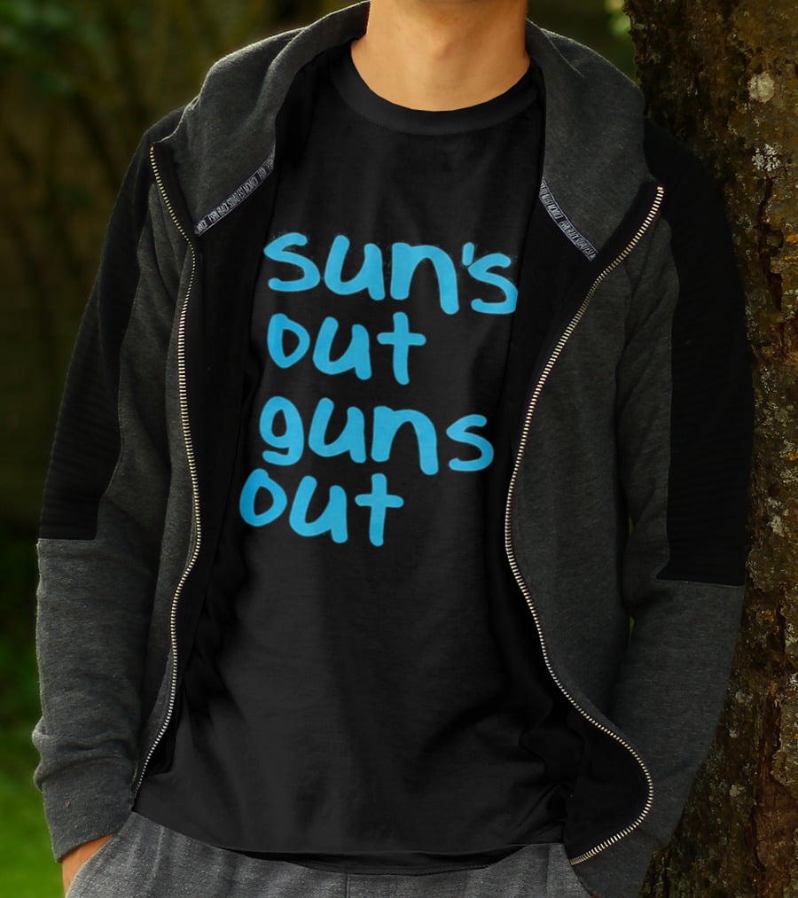 Sun's Out Guns Out Channing Tatum Blue T-Shirt